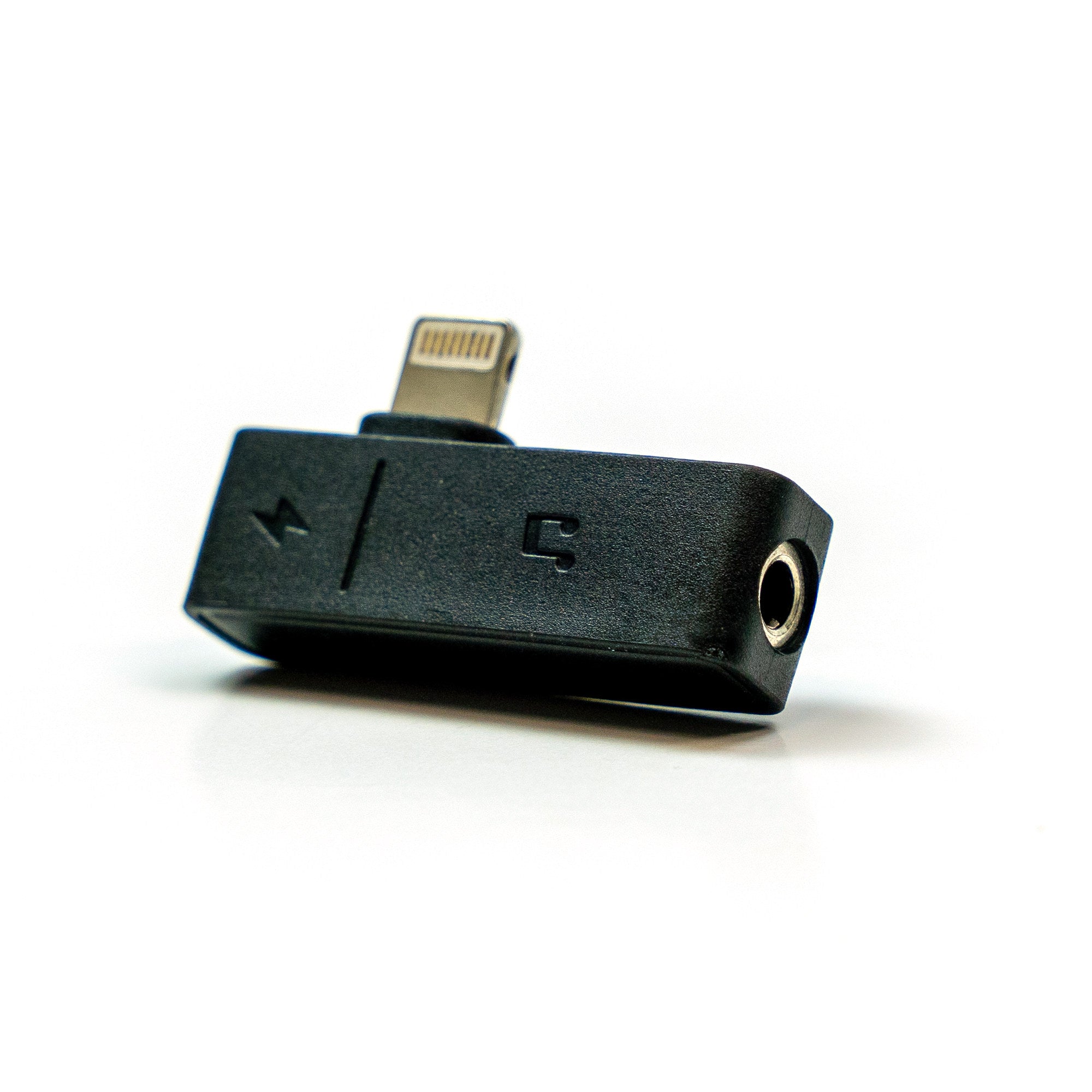 Lightning adapter to lightning charging and 3.5mm audio