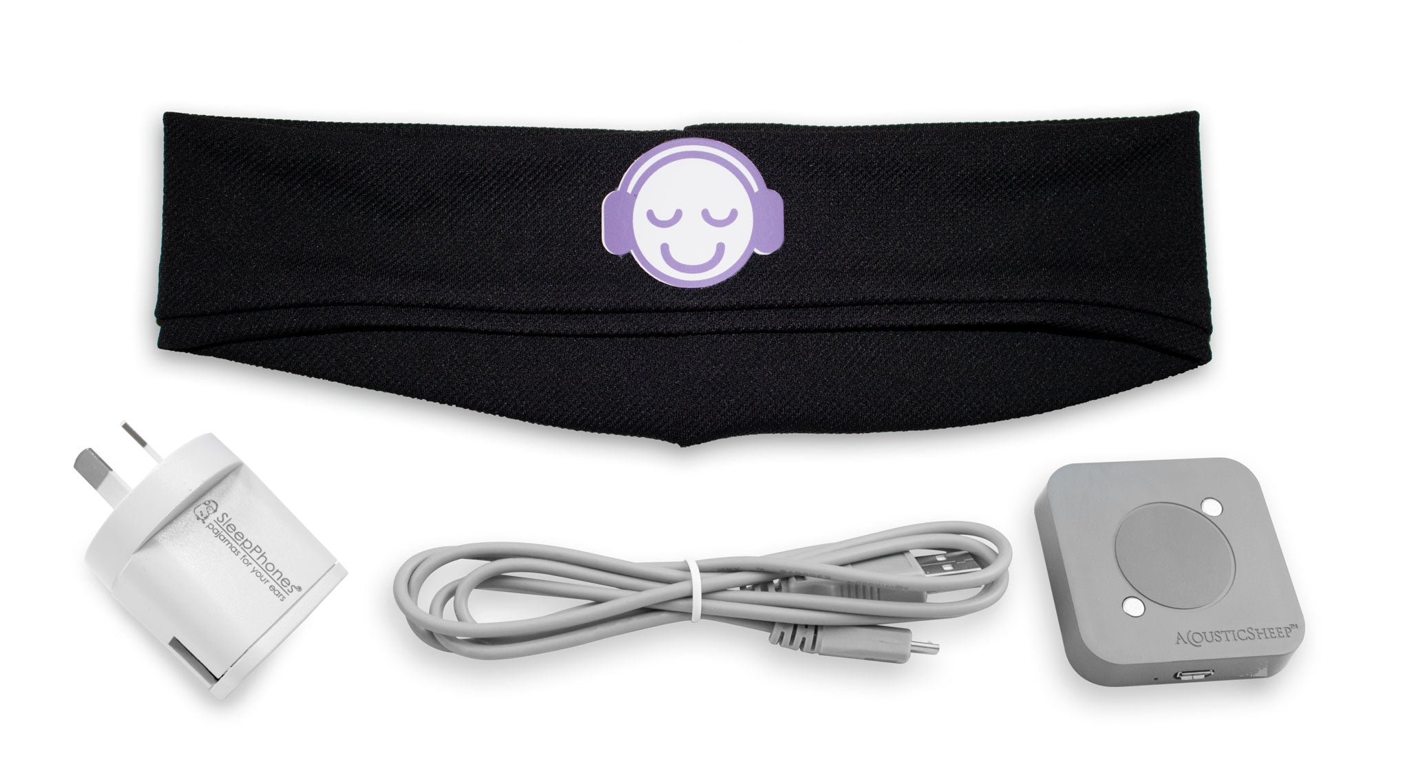 SleepPhones® Effortless™ con diadema personalizada para el podcast "Duerme conmigo"