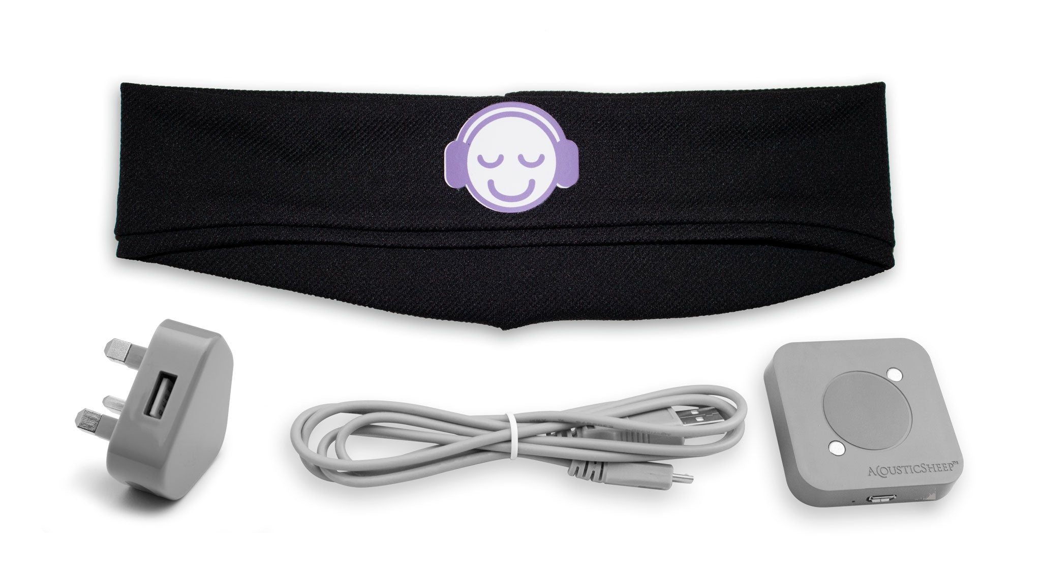 SleepPhones® Effortless™ con diadema personalizada para el podcast "Duerme conmigo"