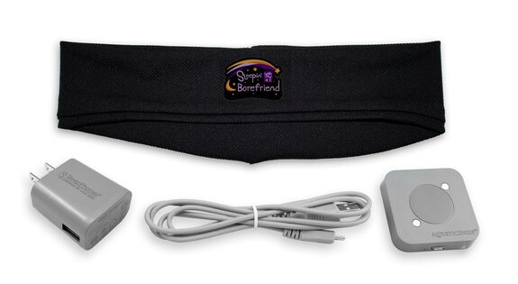 SleepPhones® Effortless™ con diadema personalizada para el podcast "Duerme conmigo"